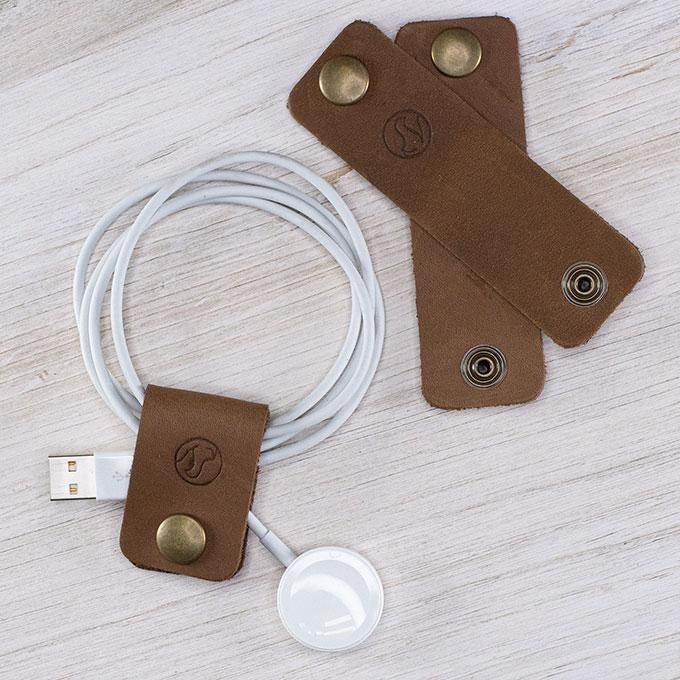Leather Snap Cord Holder 3 Pack