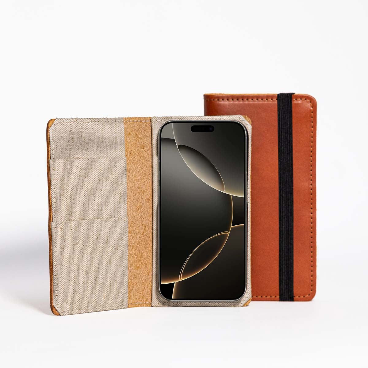 English Bridle Leather Angle View iPhone Case