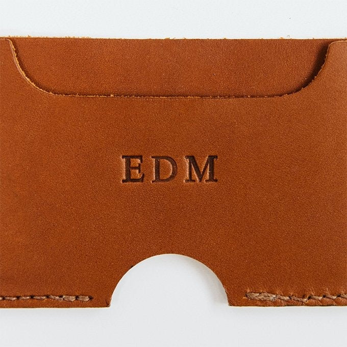 Slim Two Pocket Premium Leather Card Wallet