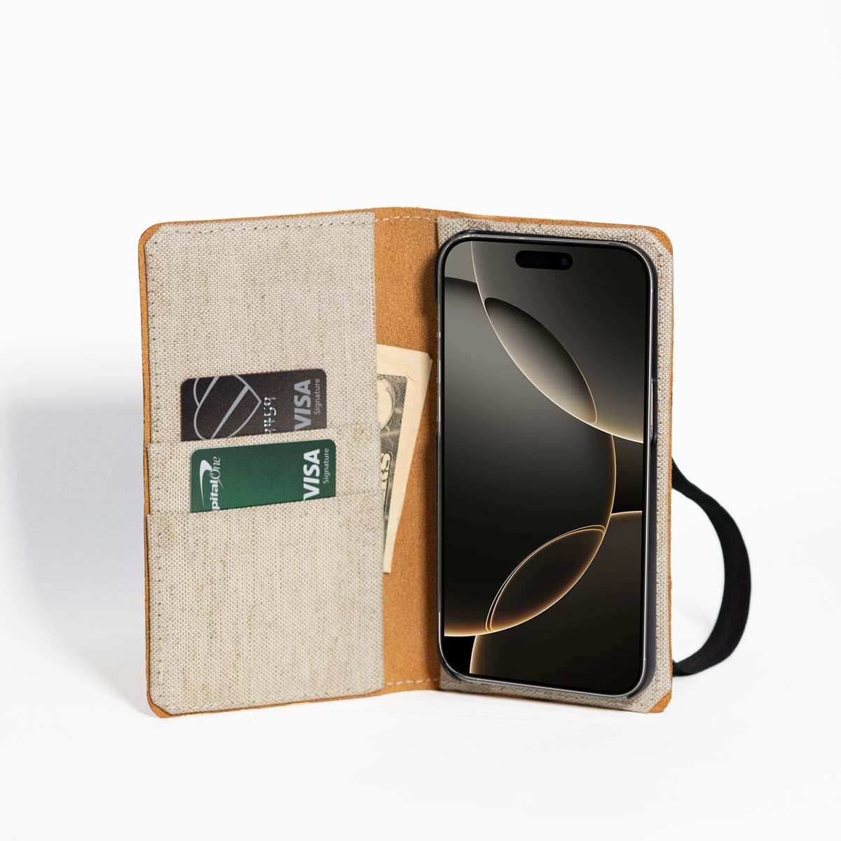 English Bridle Leather Angle View iPhone Case