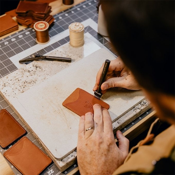 Slim Two Pocket Premium Leather Card Wallet