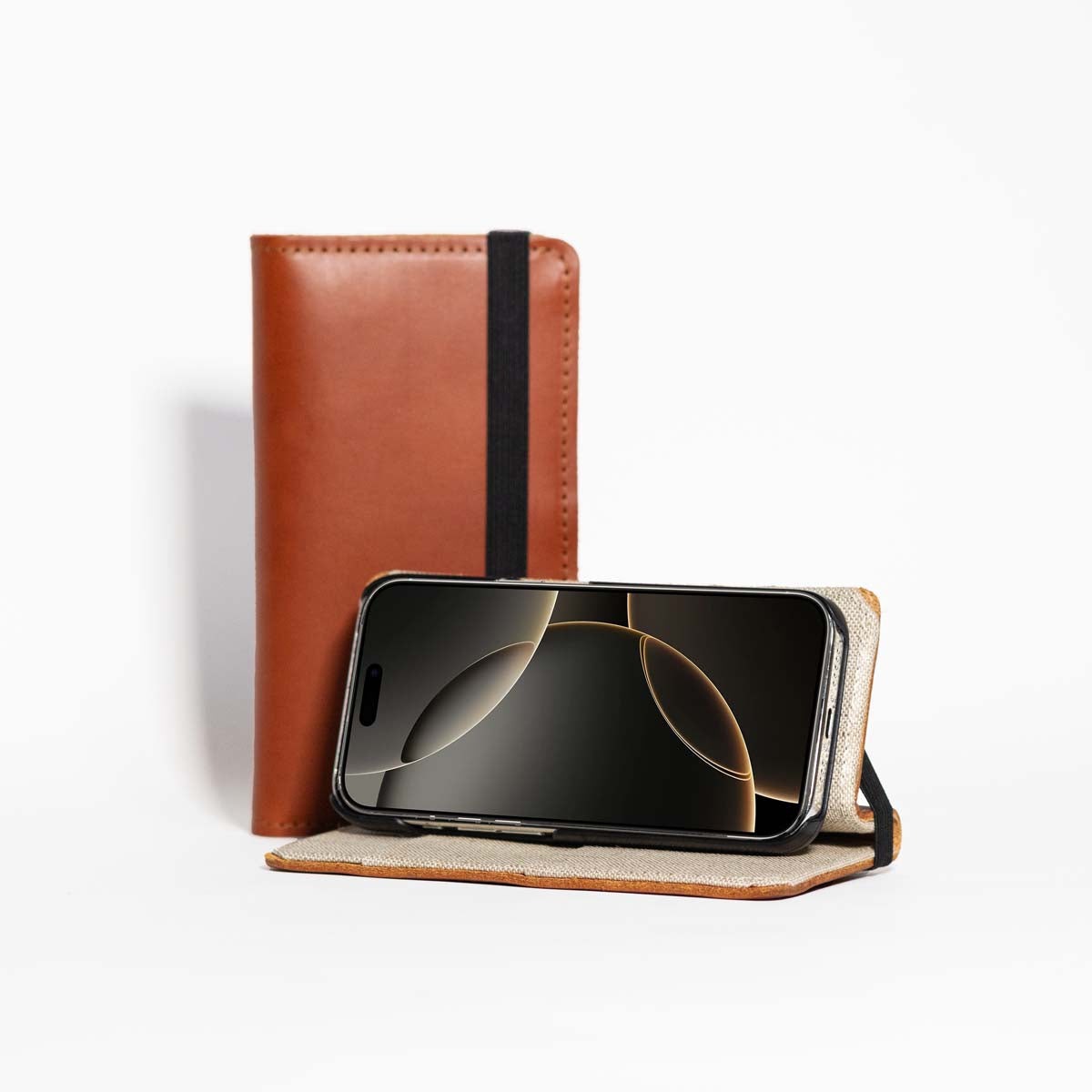 English Bridle Leather Angle View iPhone Case