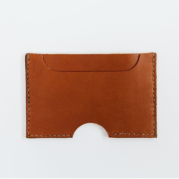 Slim Two Pocket Premium Leather Card Wallet