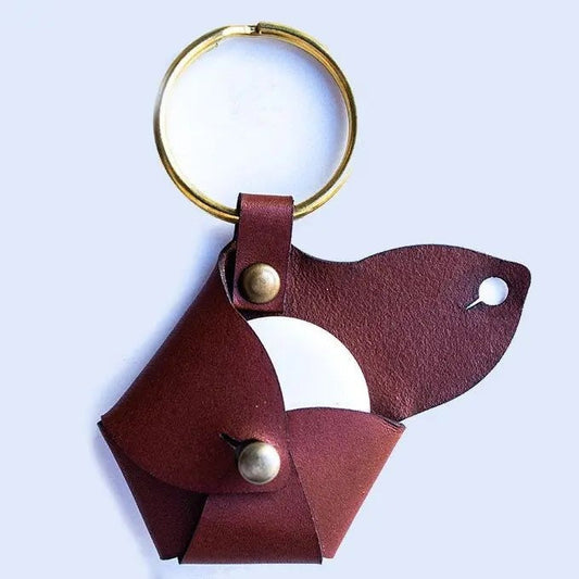 Genuine Leather Keychain Holders for AirTags